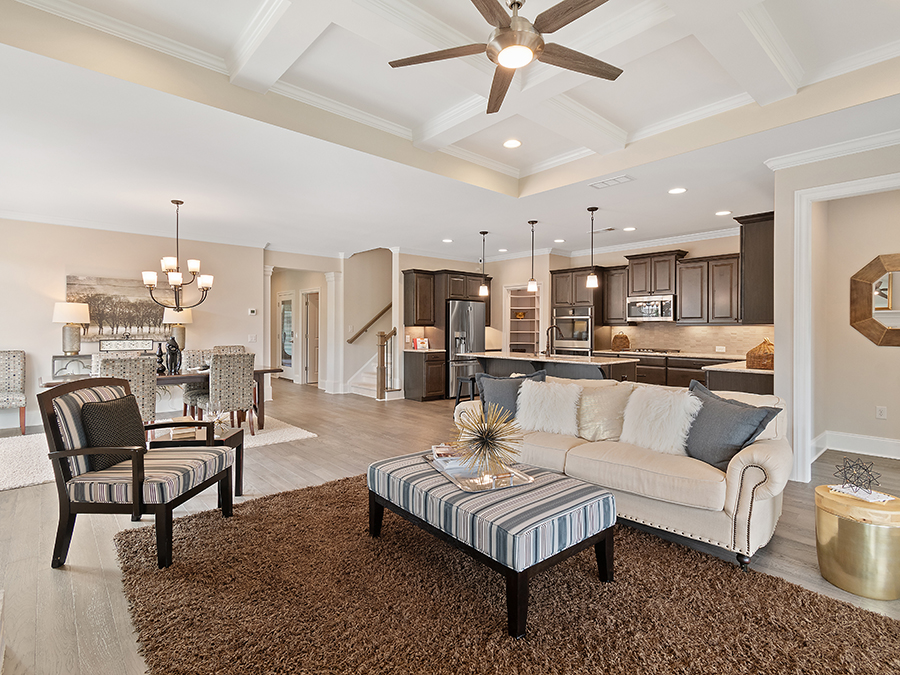 Open floorplan of the Gibson home at Marlowe in Woodstock,